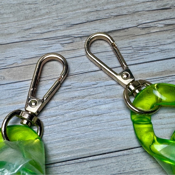 NWT Le Miel Acrylic Green Purse Crossbody/Handle purse Glows under black light. - Picture 14 of 17